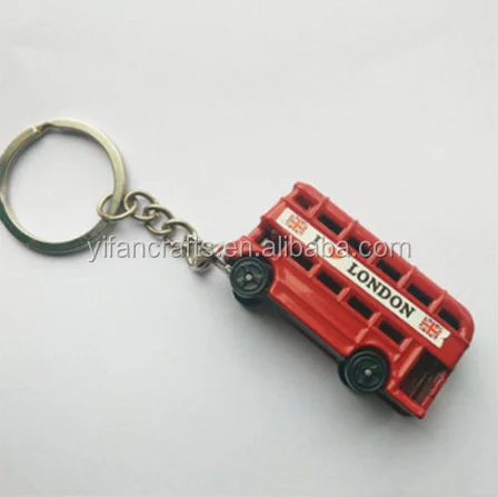 London bus keychain,British red bus keychain,double-decker bus key ring
