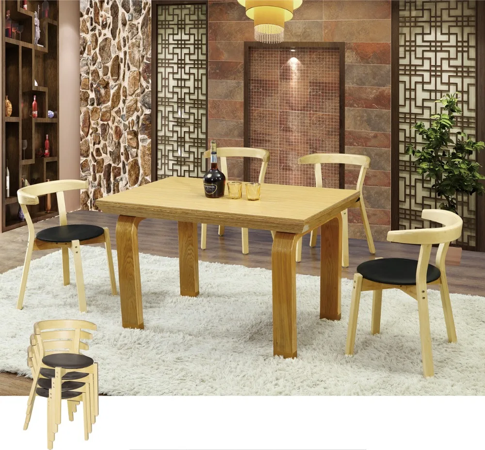 Sanlang solid oak wood chair table for shopping mall cafe shop cafe chairs furniture