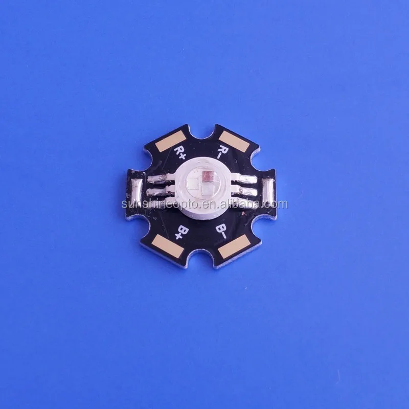 3w 1w rgb led high lumen 80-100lm with heatsink