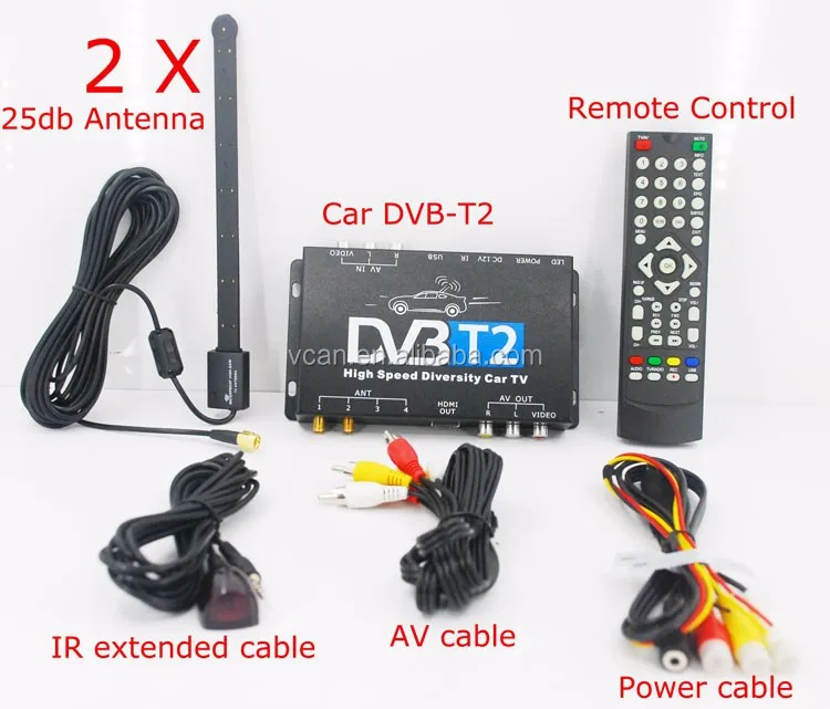 mobile digital dvb t2 car receiver tuner DVB-T221 cable tv set top box MULTI PLP Digital TV Receiver high speed