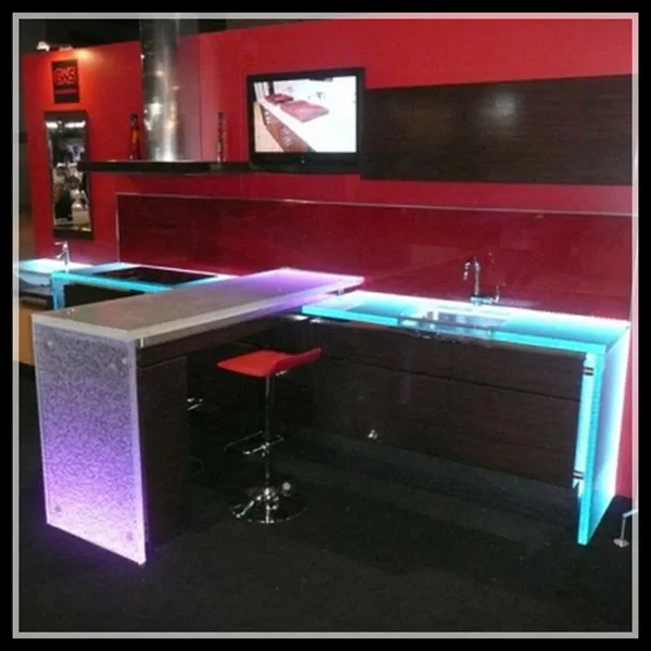 
High gloss antique prefab luxury kitchen islands 