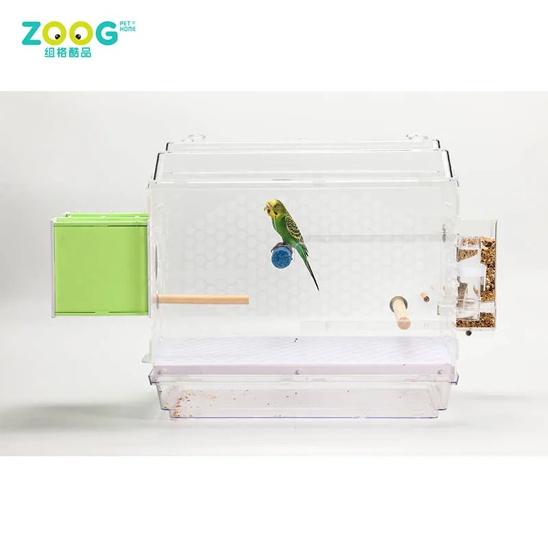 Wholesale decorative Transparent acrylic parrot bird cage pet cages