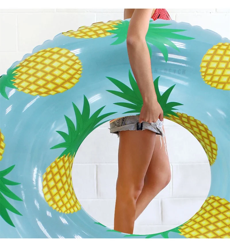 Custom printing inflatable pool float 100cm pvc swimming ring for kids adult