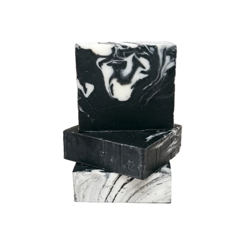 All natural Castile Charcoal Shaving Facial Detox Black Bamboo Charcoal Soap for Acne