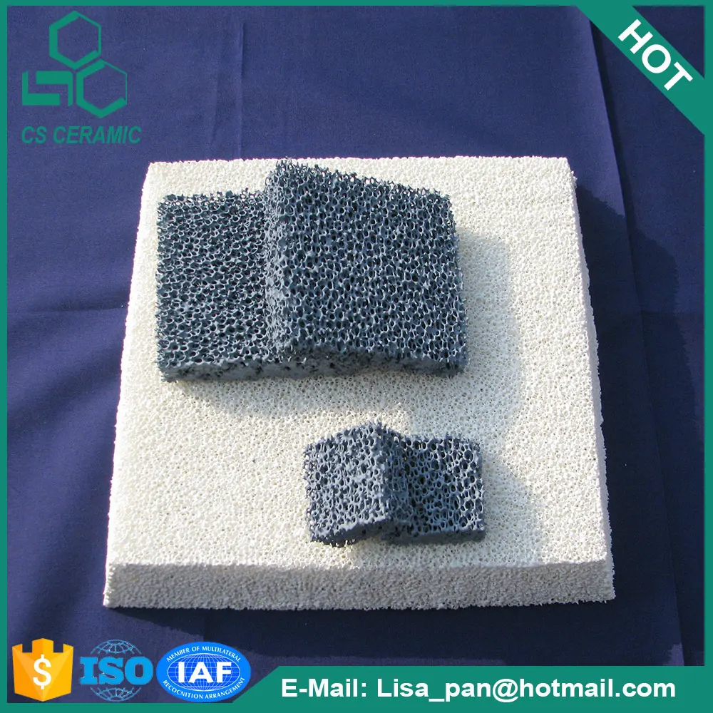 Карбид кремния керамический фильтр пены для удаления примесей из чугуна жидкости