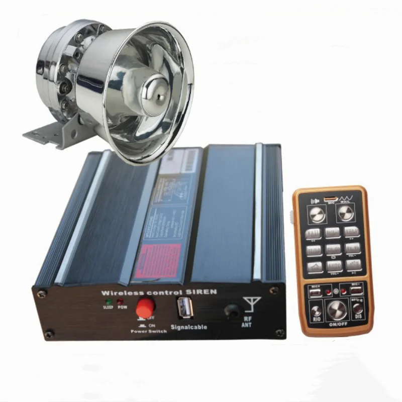 Портативная сирена, динамик с усилителем, мощный беспроводной динамик для полицейского автомобиля