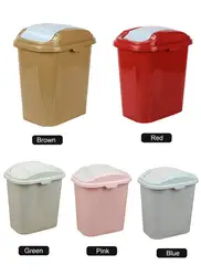 Office Kitchen Round Small Garbage Bin Cute Carton Open Trash Can