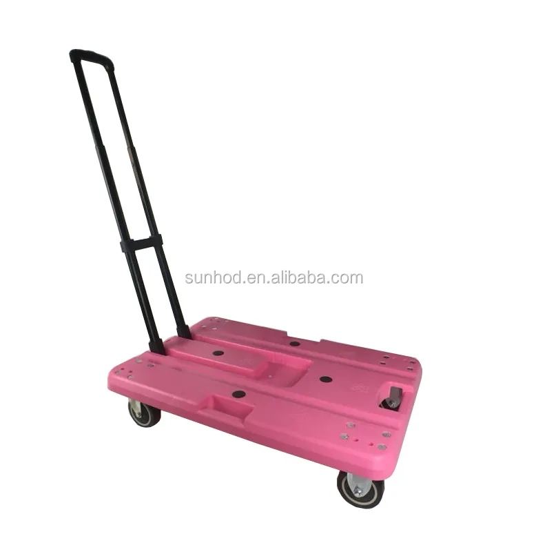 Heavy Duty Foldable Transportation Platform Trolley Hand Truck Versatile platform hand truck with folding handle