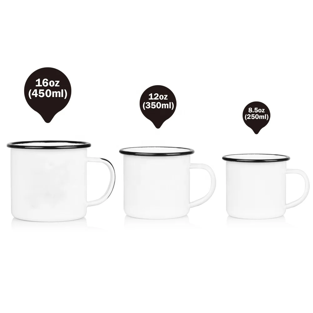 Винтажная сувенирная эмалированная Кружка на заказ, винтажная кружка для кемпинга, эмалированная кофейная кружка в стиле ретро