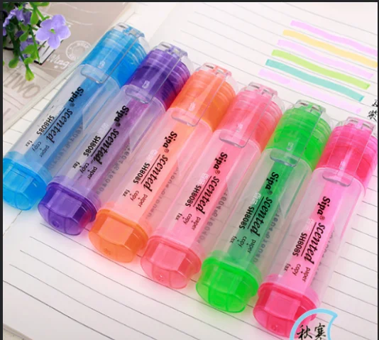 
Korean stationery fresh large capacity candy color fragrance fluorescent pen marker pen 