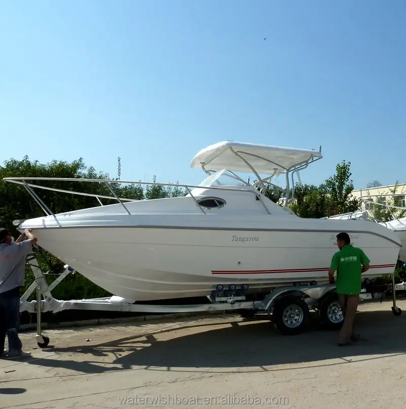 Hot Sale Waterwish QD 20.5 CABIN Fibreglass Fishing Boat