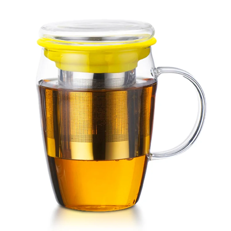 Promotional coffee glass travel mug