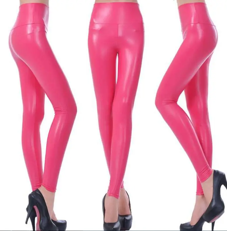 women leggings faux leather high quality slim leggings plus size High elasticity sexy pants leggins XS-L leather boots leggings