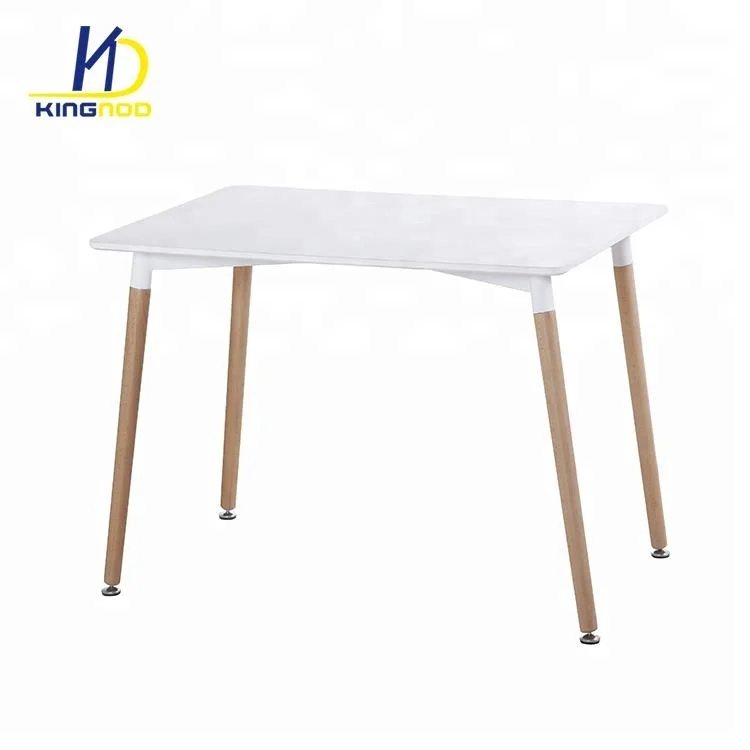 Cheap Environmental Black White Lacquer MDF Matt Square Dining Table