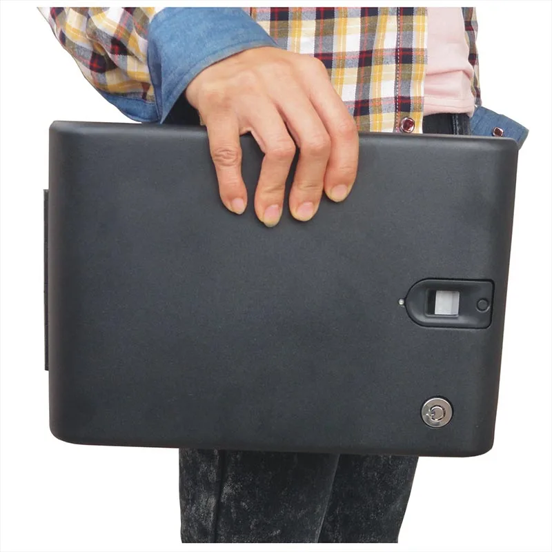 
Безопасный для пистолета-противоударный Сейф для ручного пистолета со сканером отпечатков пальцев 