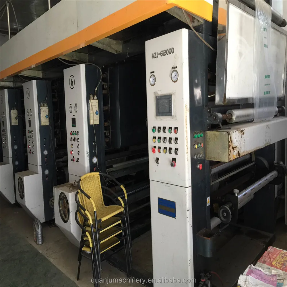 Used roto gravure printer 1200mm plc gravure machinery