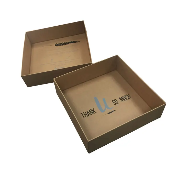 custom cheap empty kraft brown paper gift chocolate box