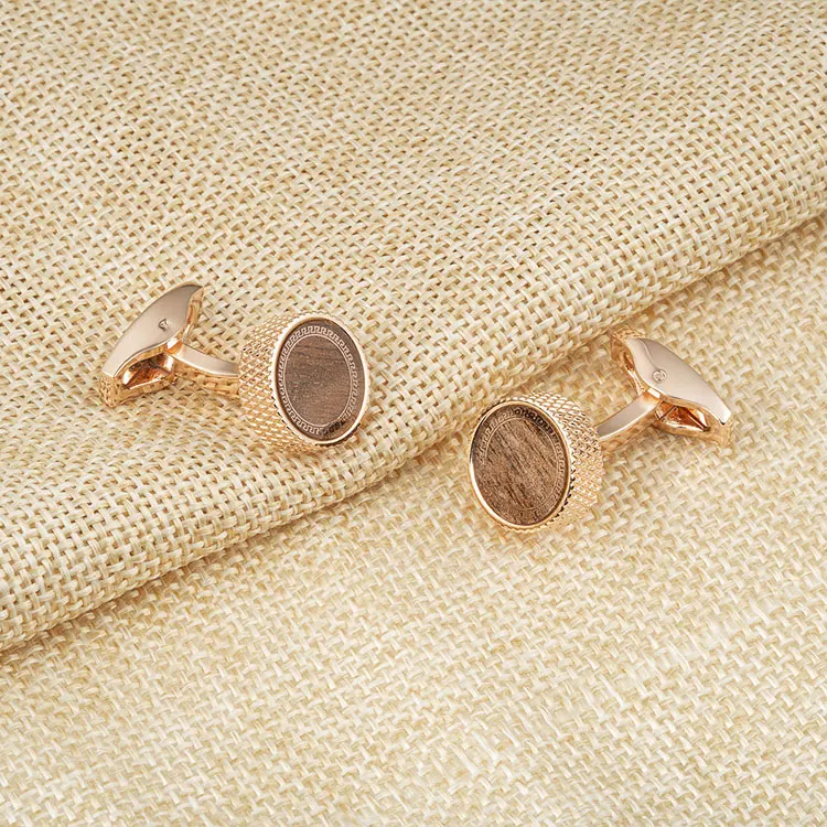 
Marlary Manufacturer Wholesale Classic Unique Rose Gold Copper Cufflink Jewelry 