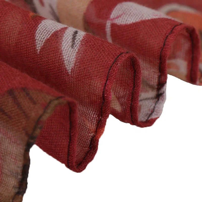 Wholesale African 100% Cotton Bali Voile Print Thin Breathable Multipurpose Scarf Shawls Scarves