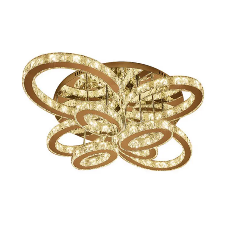 Factory outlet Crystal ceiling lighting led chandelier ceiling crystal  lamp  K9 crystal first class in China for hotel lobby