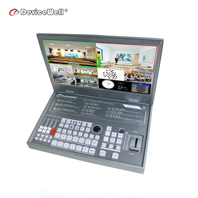 Devicewell HDS9101 SD карта видео 6-канальный SDI коммутатор смеситель для ТВ