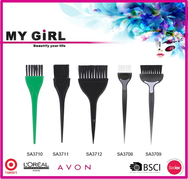 MY Girl Newest Fashionable Design Tint Needle Hair Dye Brush Dye Tint Brush,comb Brush,hair Coloring Brush Hair Salon Plastic