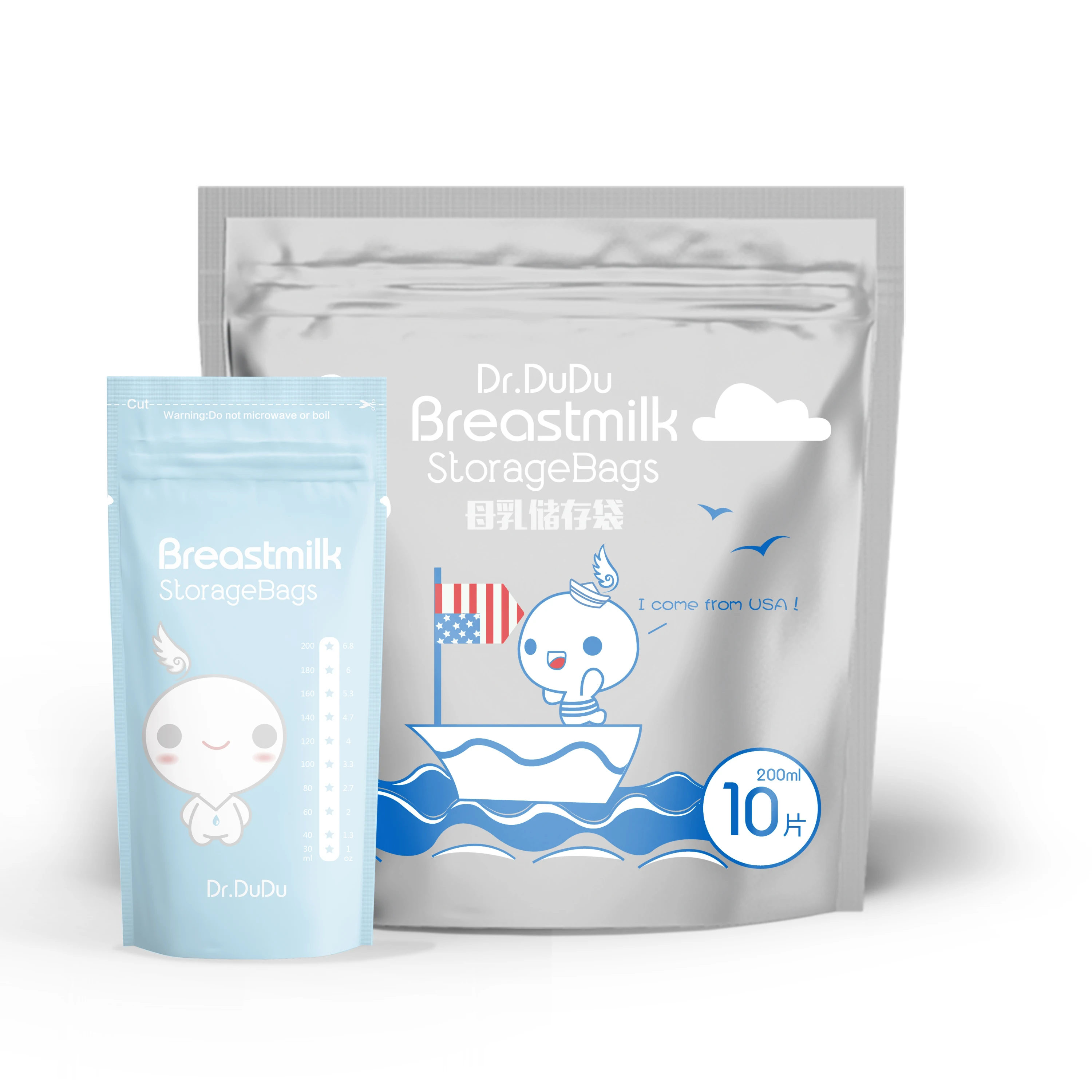10 шт. 200 мл Лучшие продажи для детских бутылочек, пакеты для хранения грудного молока может отмечать именем и датой