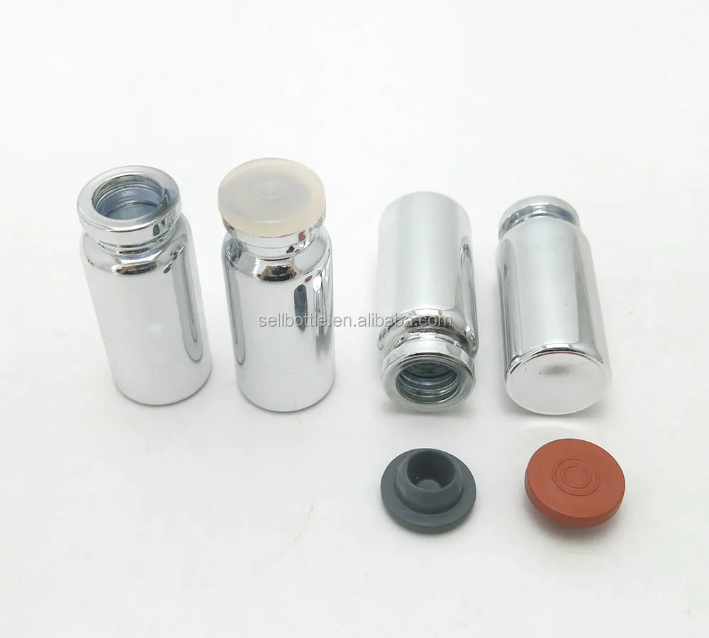 UV color 10ml medicine glass vial bottle with filp off cap/rubber stopper for medicine vaccine container