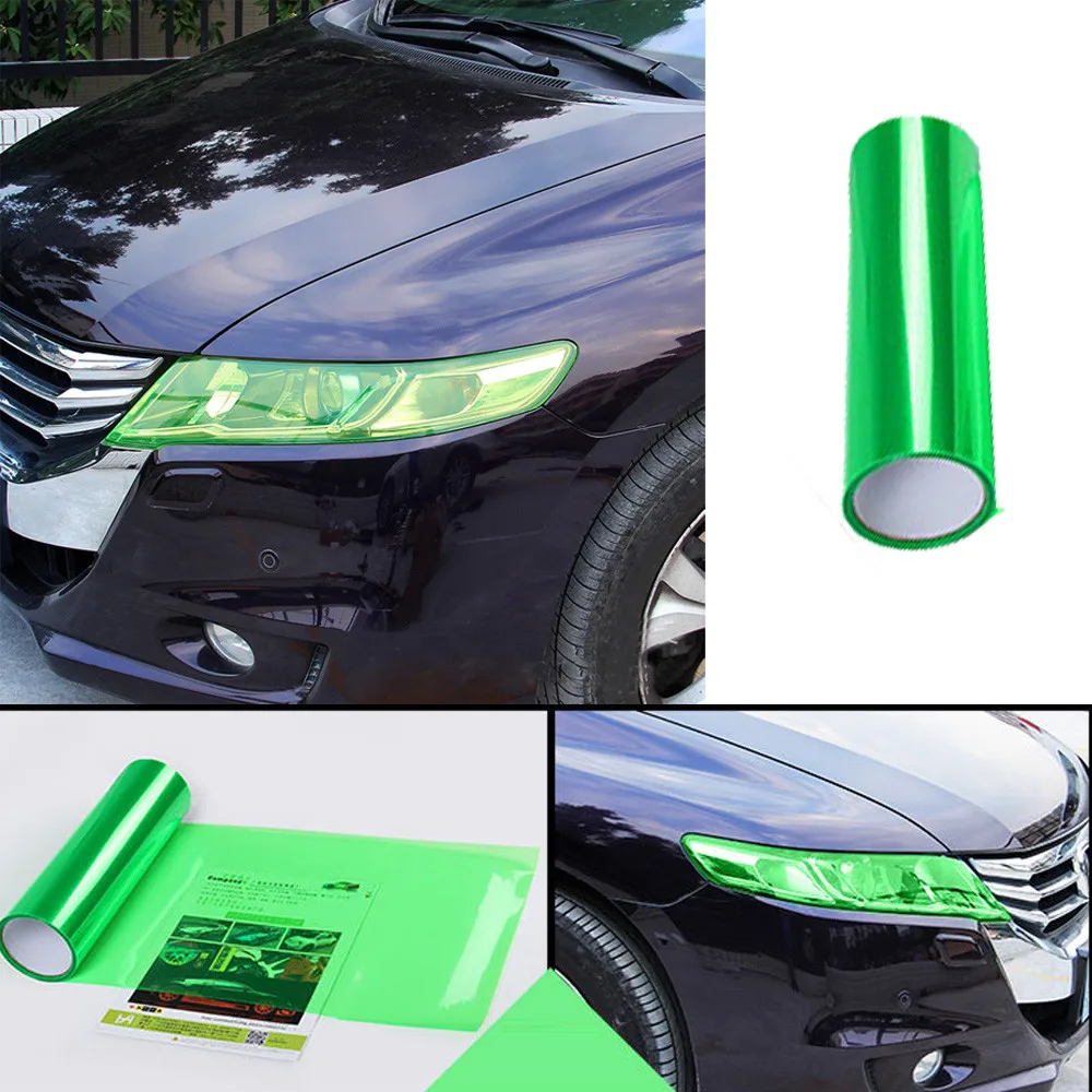 Factory price 0.3*9M Glossy Car Headlight Covers Headlight Tint Film