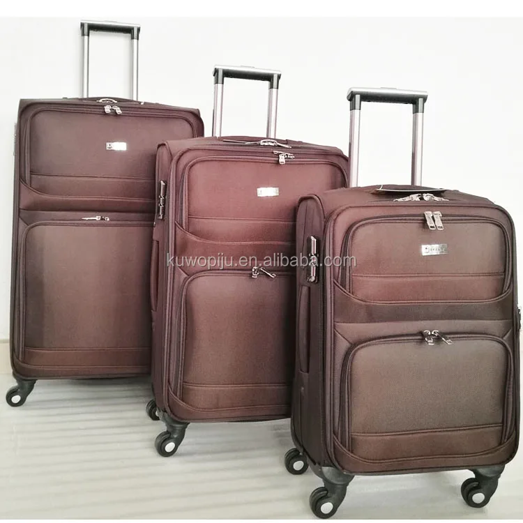 
easy travel polyester 1680D 3pc suit case Softside Spinner Suitcase luggage set 
