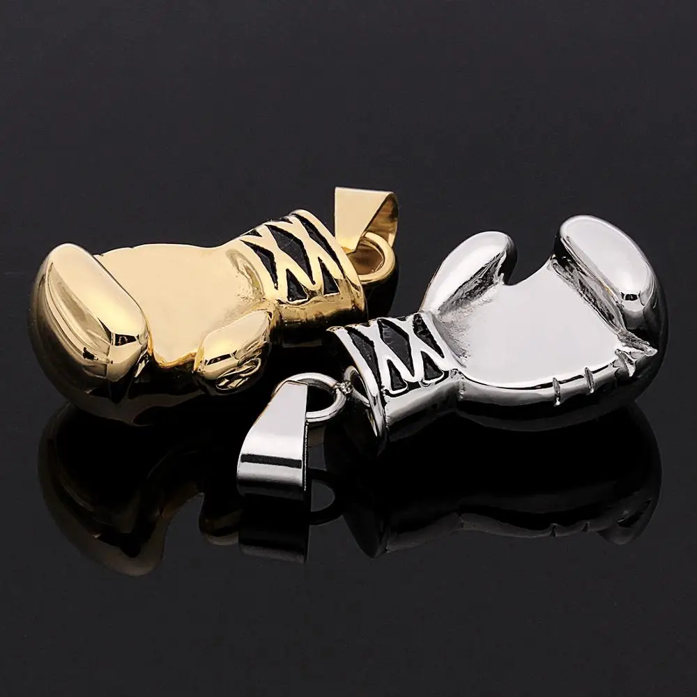 
China stainless steel boxing gloves shape necklace pendant for men boys Jewelry 