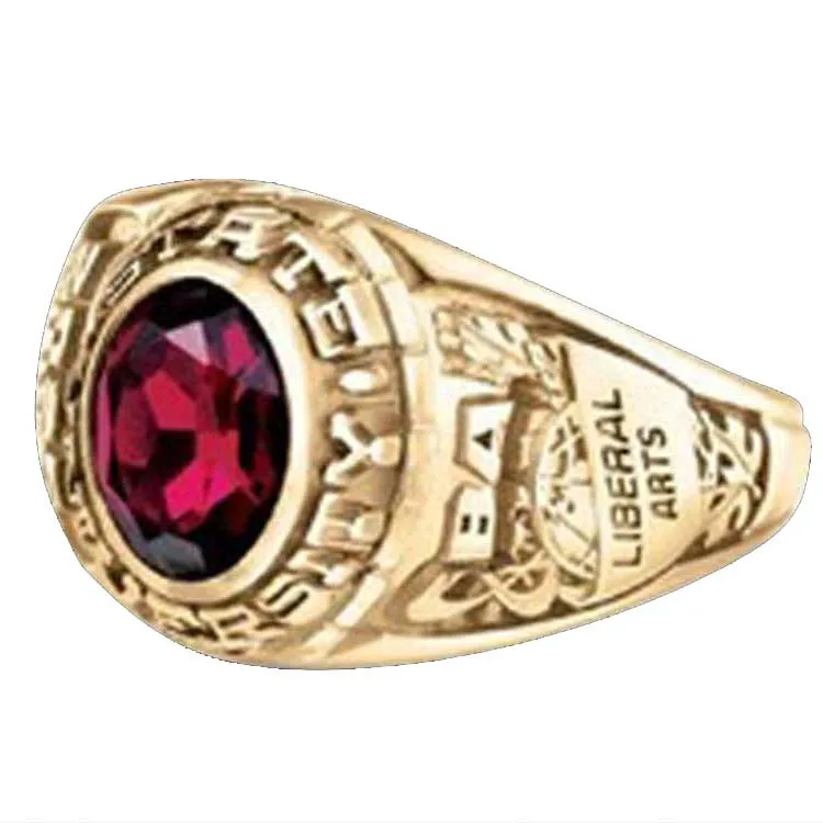 High school ring 18k gold rings for graduates custom quality jewelry