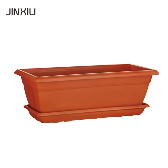 planter plastic garden pot rectangular long flower pot