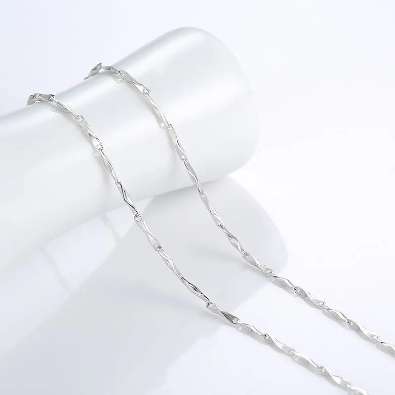 2023 top sale necklace 925 sterling silver base thick silver chain woman silver jewelry necklace