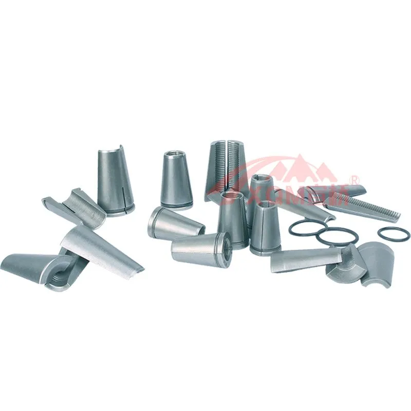 2 or 3 parts Wedges And Anchor For Prestressed Concrete post tension cable grip wedge Arrested for concrete