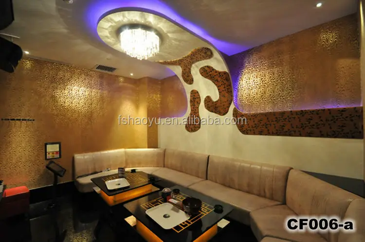 Желтый клубный диван из искусственной кожи, круглый диван, стул для дискотеки (CF012)