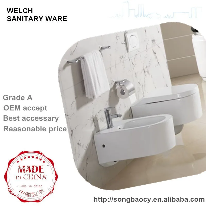 KB-155 овальная форма сантехника настенный керамический туалет дизайн