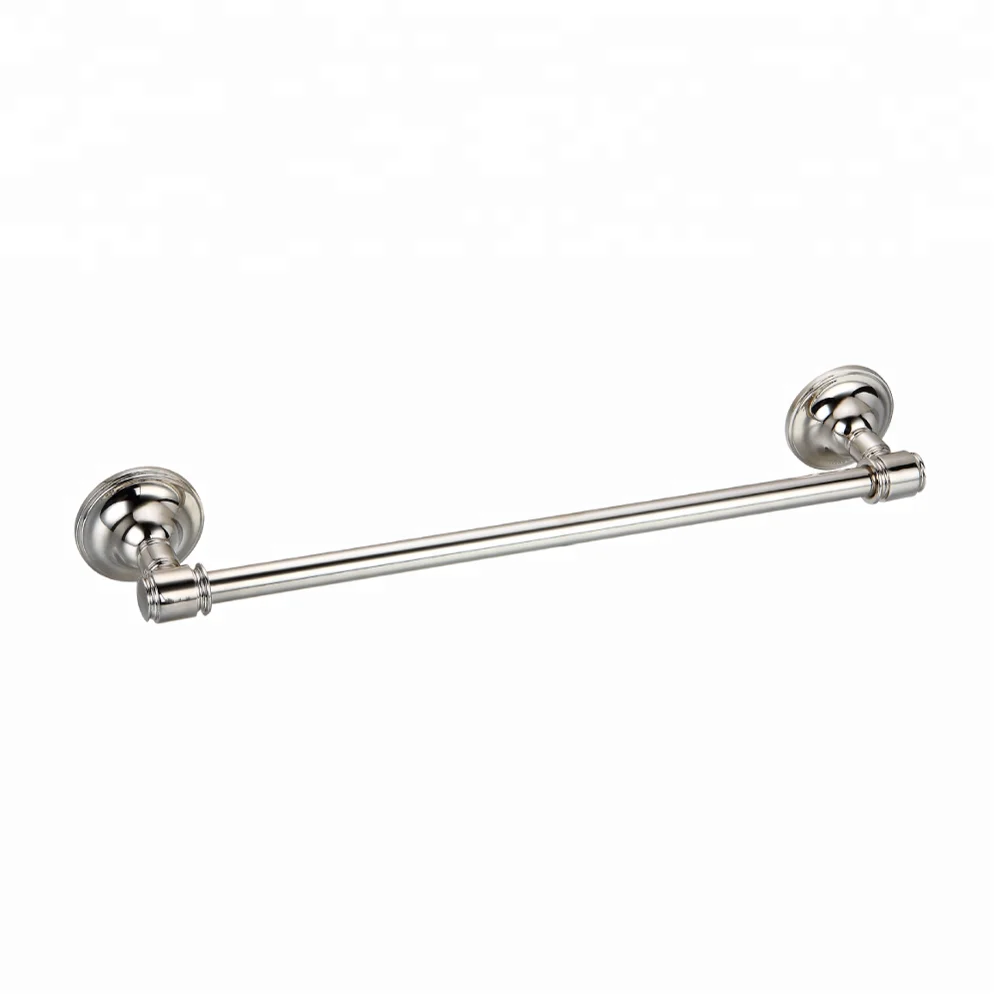 
In Stock Modern Euro Design Bathroom Fittings Zinc Alloy Brush Nickle Wall Mounted Single Towel Bars Racks Rail Hanger Rod 60073 