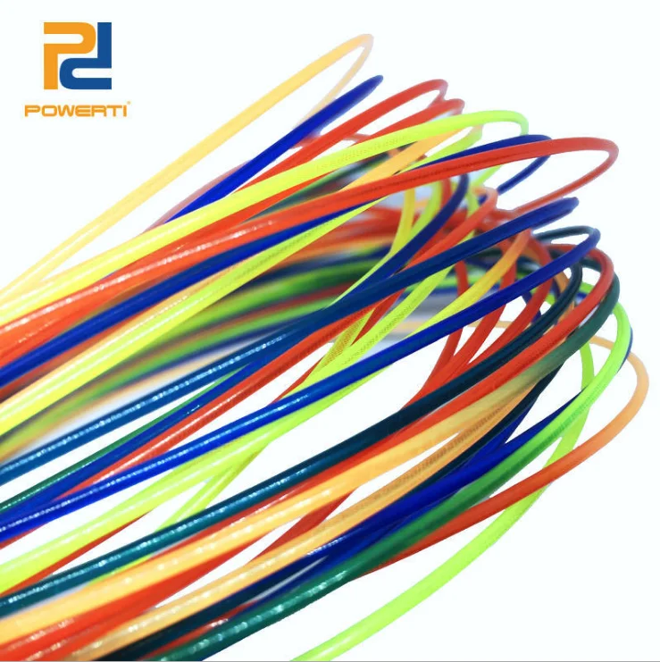 Шнурок для теннисной ракетки POWERTI, радужная Спортивная тренировочная нить 1,30 мм, нейлоновая гирлянда 12 м для спортзала