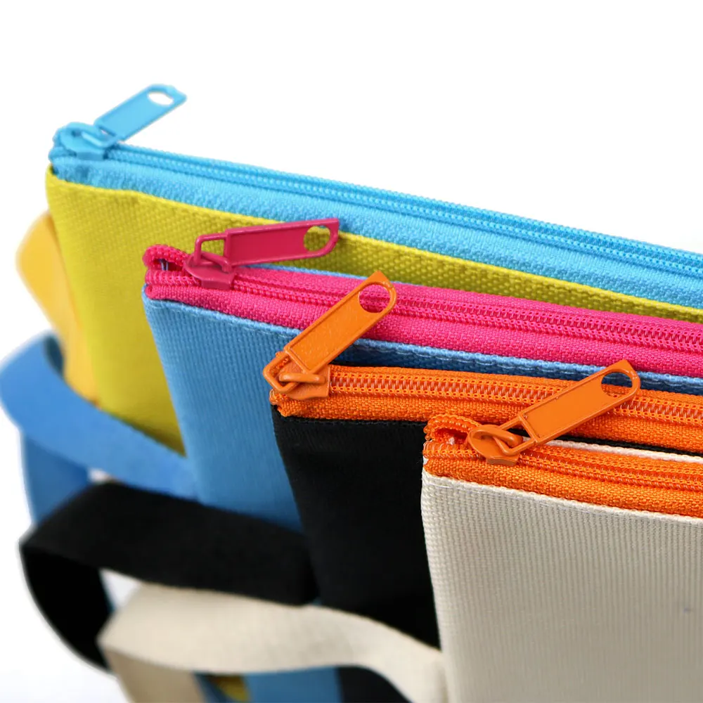 Low MOQ 100pcs polyester pocket expanding file folder labels printing a4 document zipper bag