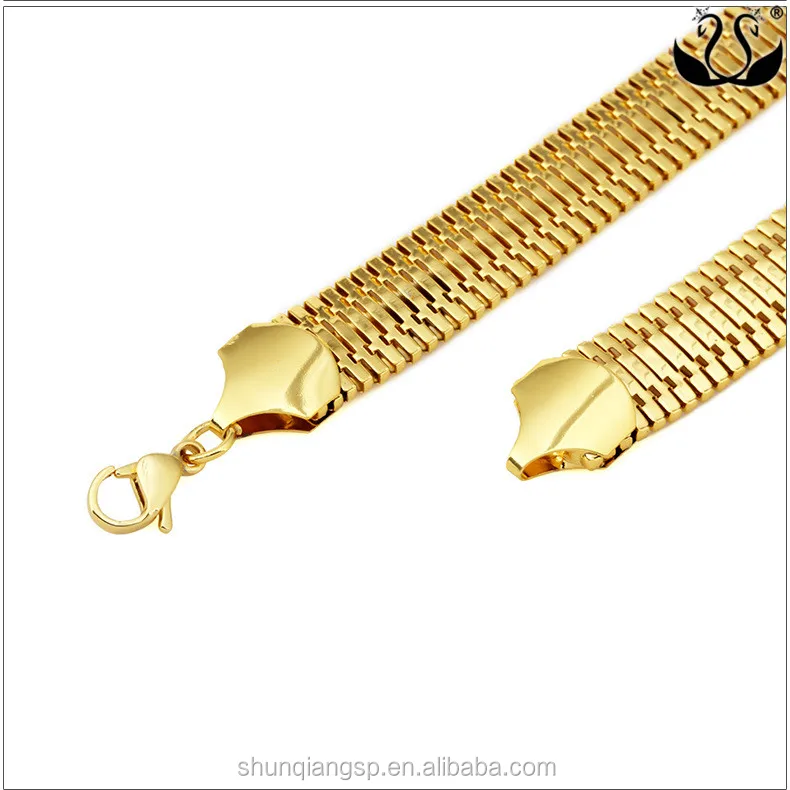 75Cm Super Width Fashion Man China Hip Hop Jewelry in 22K Gold Plated