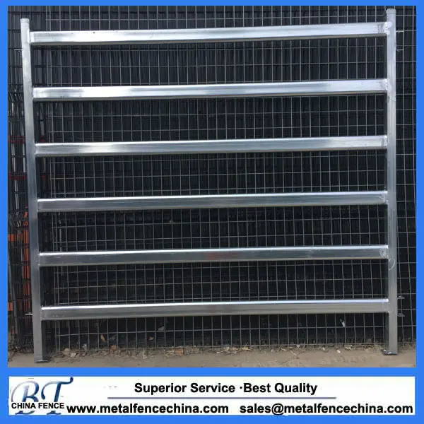 
Australia standard 6 Rail Steel Oval Rail Cattle Yard Fence Panels 
