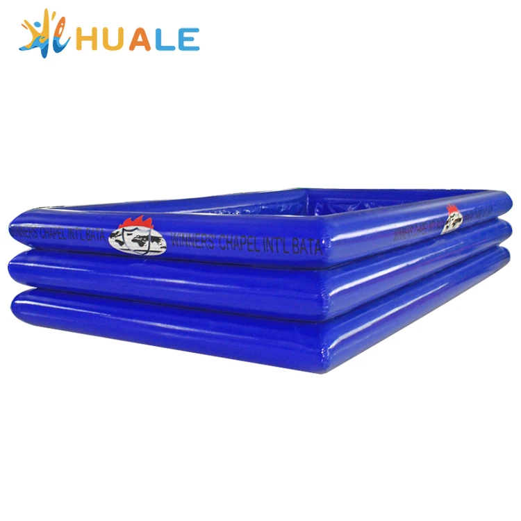 Подгонянный логотип детей взрослый синий надувной бассейн для продажи