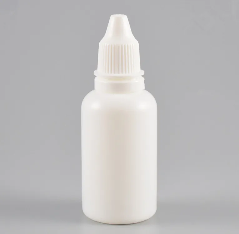 10ml 30ml hdpe eye dropper bottle 15 ml plastic white food tamper proof nozzle tip