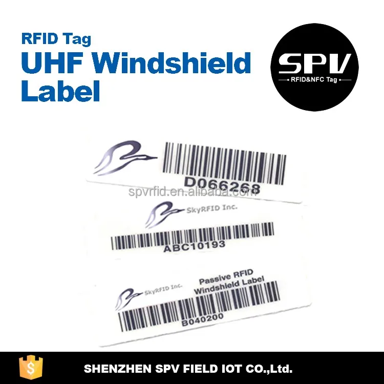 Модернизированный считывания RFID UHF лобового стекла этикетки для парковки и управления движением