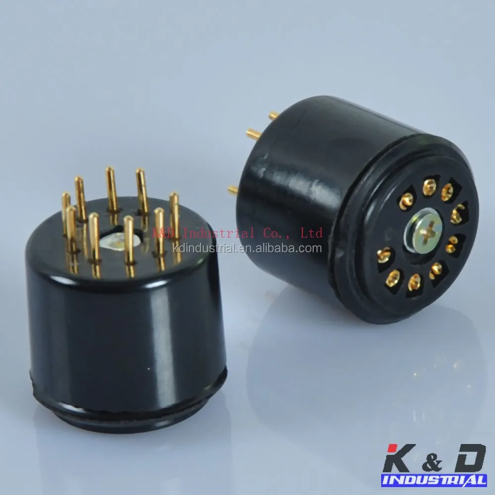 Amplifier Gold Vintage Tube Base For 9Pin Tube 12AX7 12AU7 6922 6DJ8 ECC82 ECC8