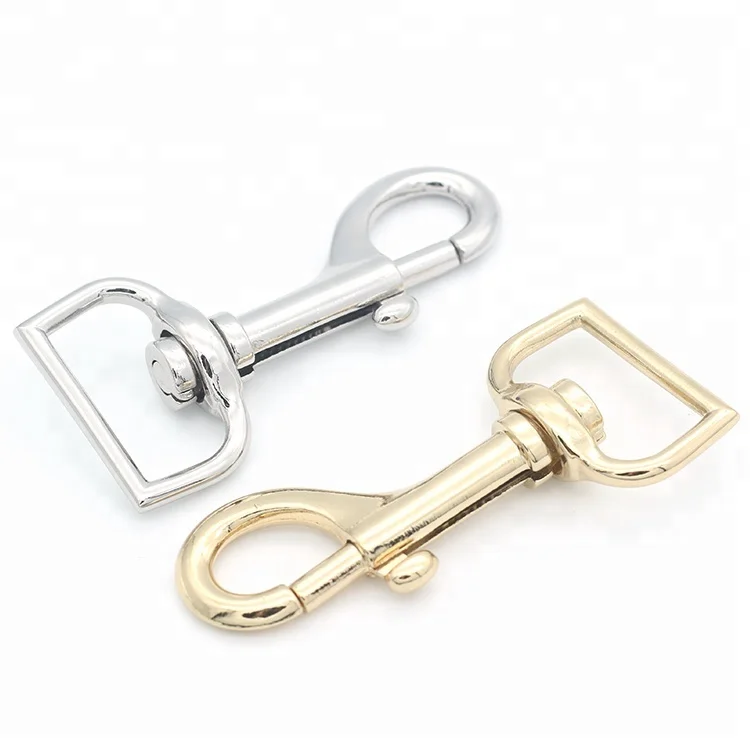 Custom KeyChain Buckle Luggage Accessories Heavy Duty Metal Dog Bag Clasps Hardware Lead spring clip Trigger Swivel Snap Hook