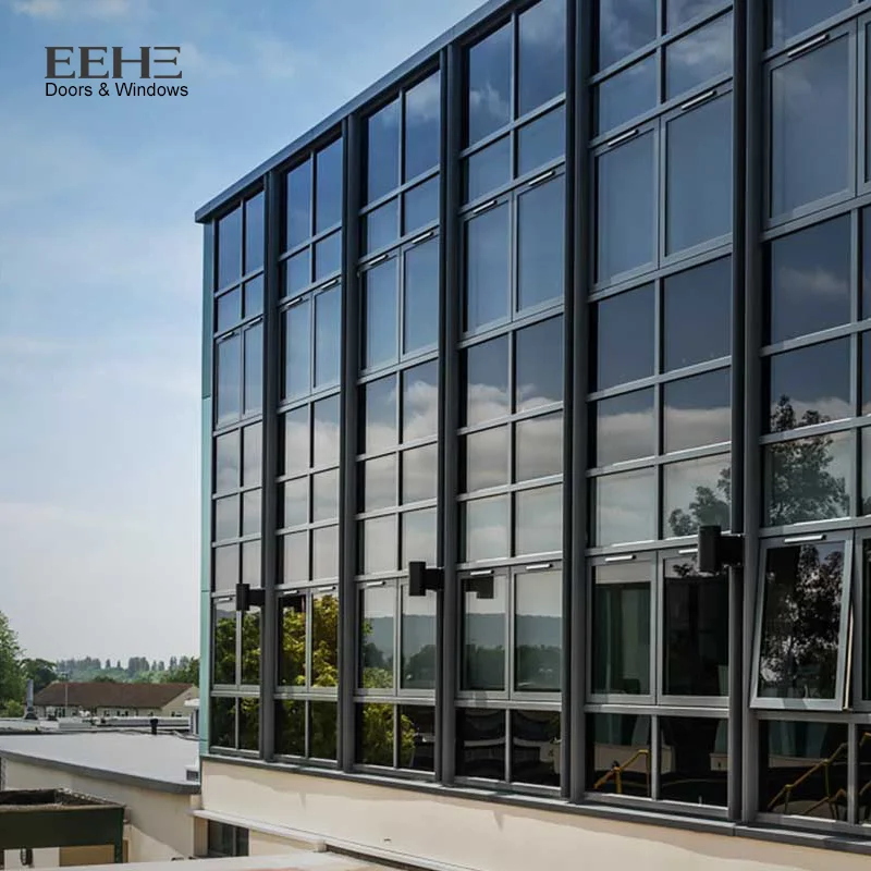 Detail Aluminum Panel Curtain Wall With  Operable Window
