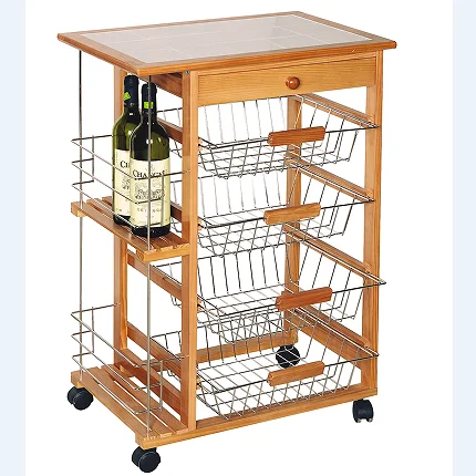 stainless steel kitchen island cart HX1-3102