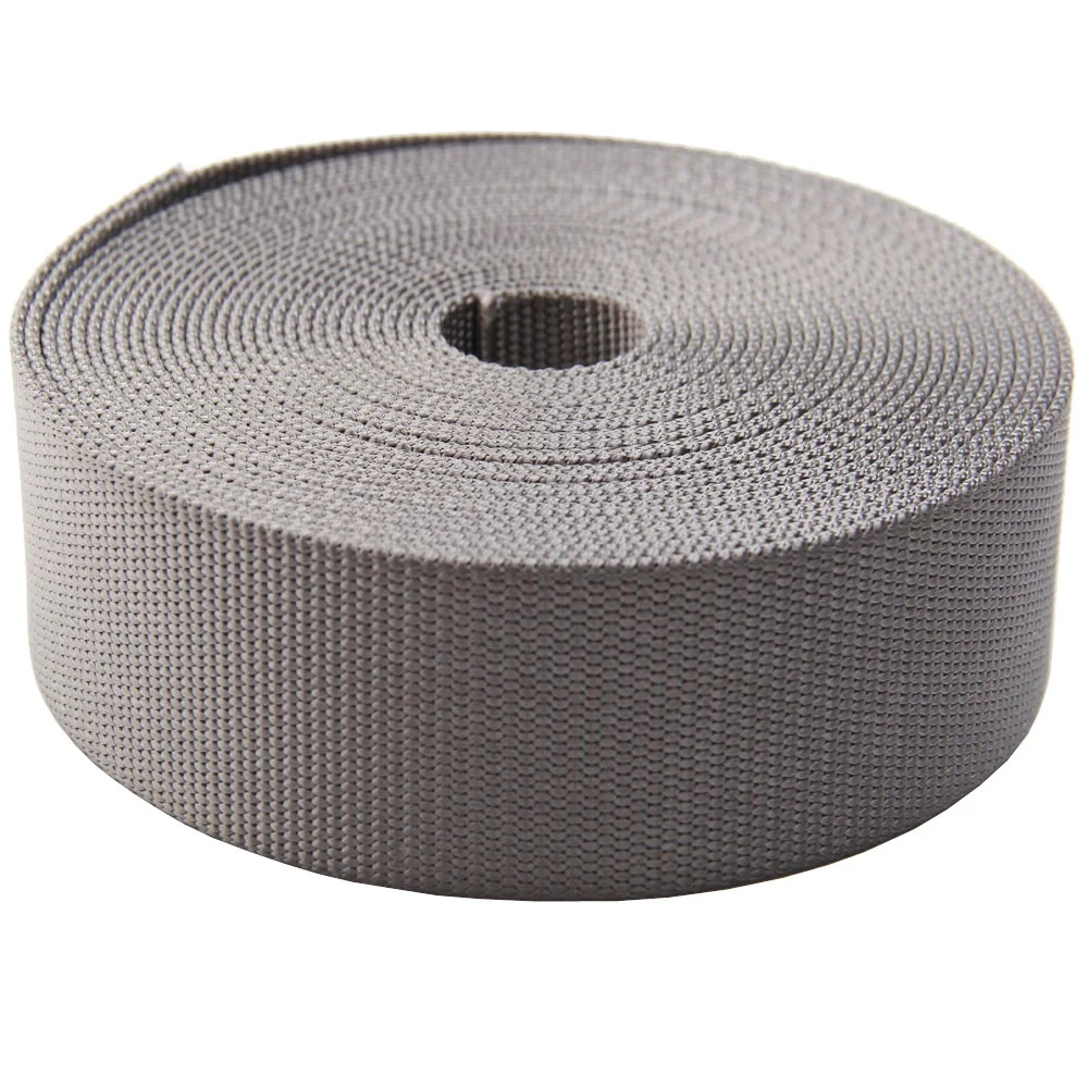flat 100% nylon webbing  40mm wide 2.0mm thick grey for waist belt